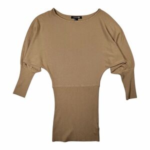 Forever 21 Tan Knit Sweater Dress Top